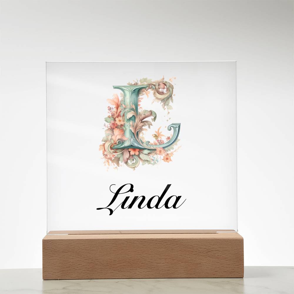 Linda 01 - Square Acrylic Plaque