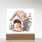 Dog Sleeping (Watercolor) 09 - Square Acrylic Plaque