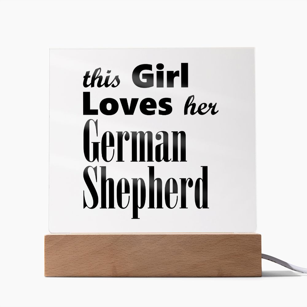 German Shepherd - Square Acrylic Plaque