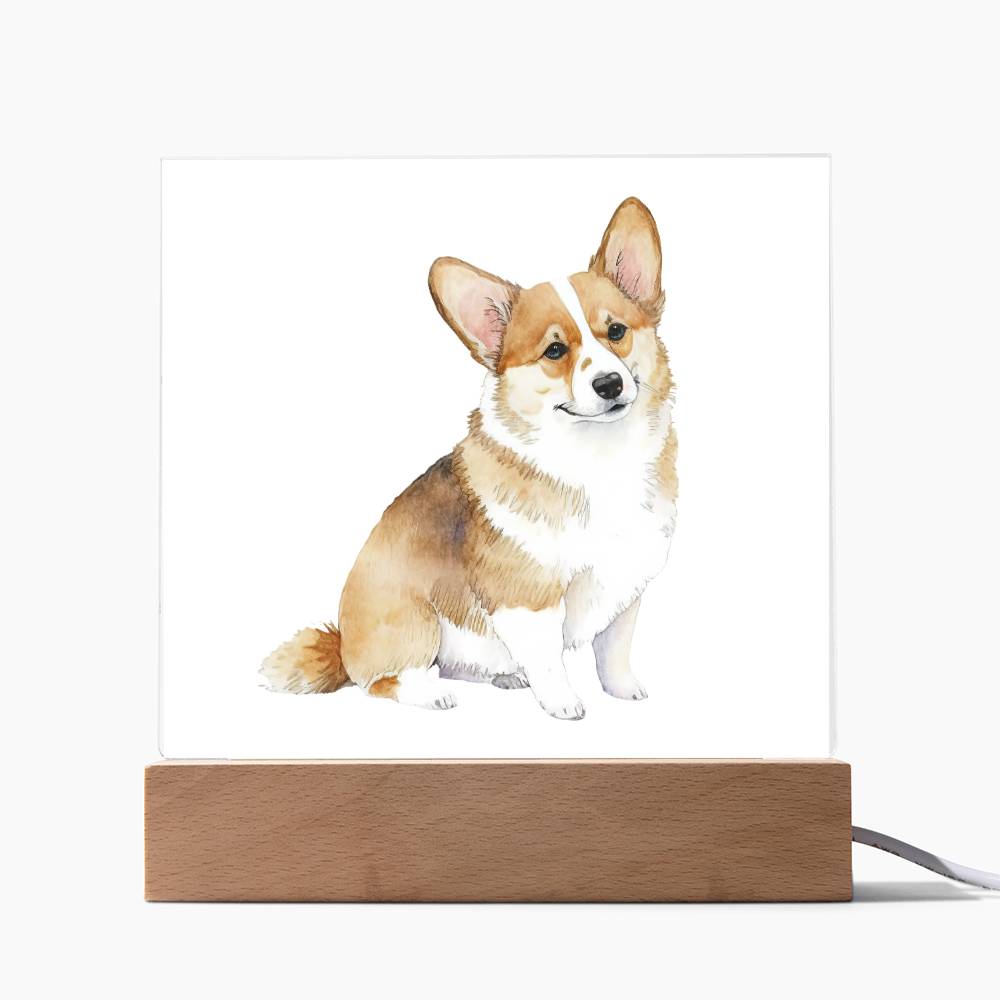 Dog Lover Collection (Watercolor) 01 - Square Acrylic Plaque
