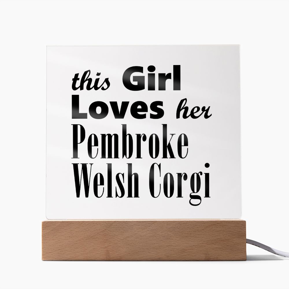 Pembroke Welsh Corgi - Square Acrylic Plaque
