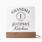 Grandma Jennifer's Kitchen - Square Acrylic Plaque