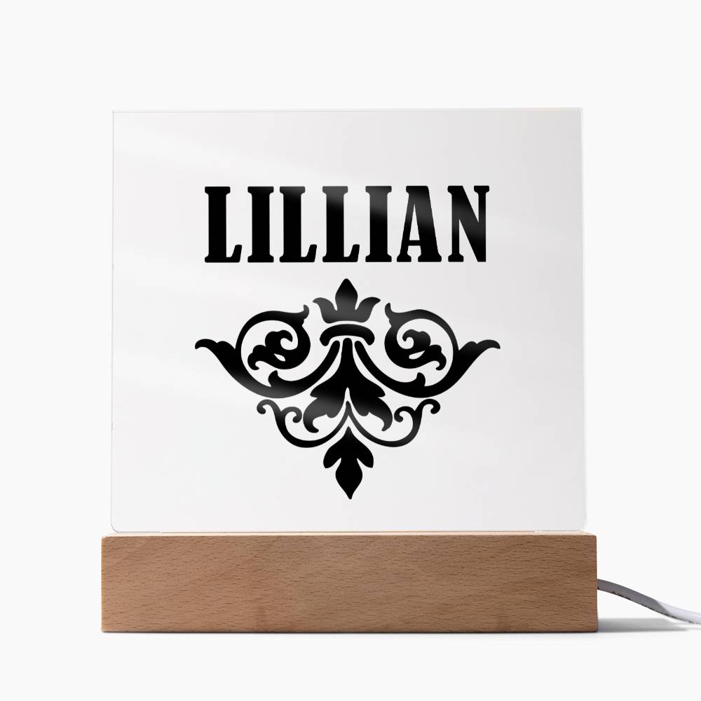 Lillian v01 - Square Acrylic Plaque