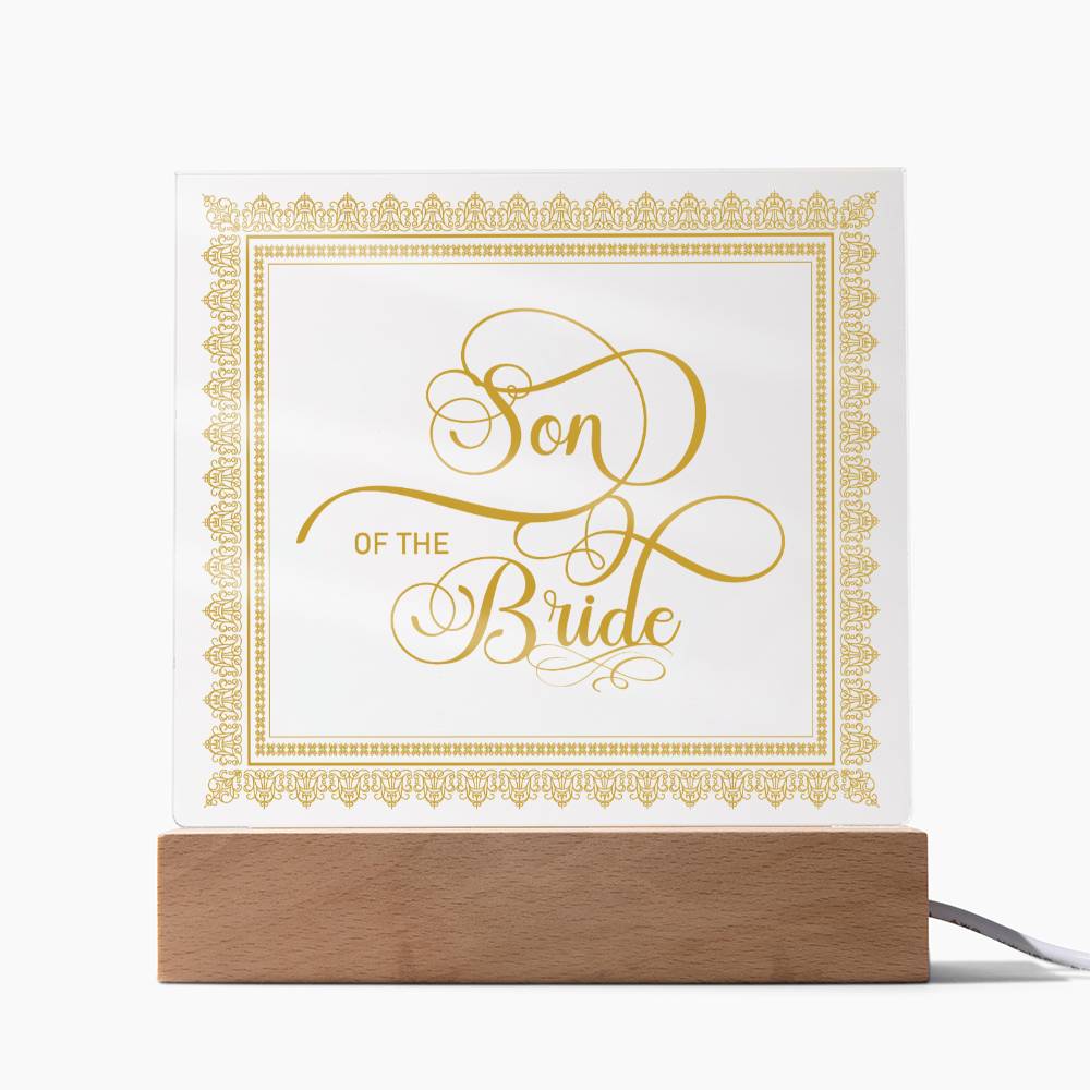 Son of the Bride (Gold) - Square Acrylic Plaque