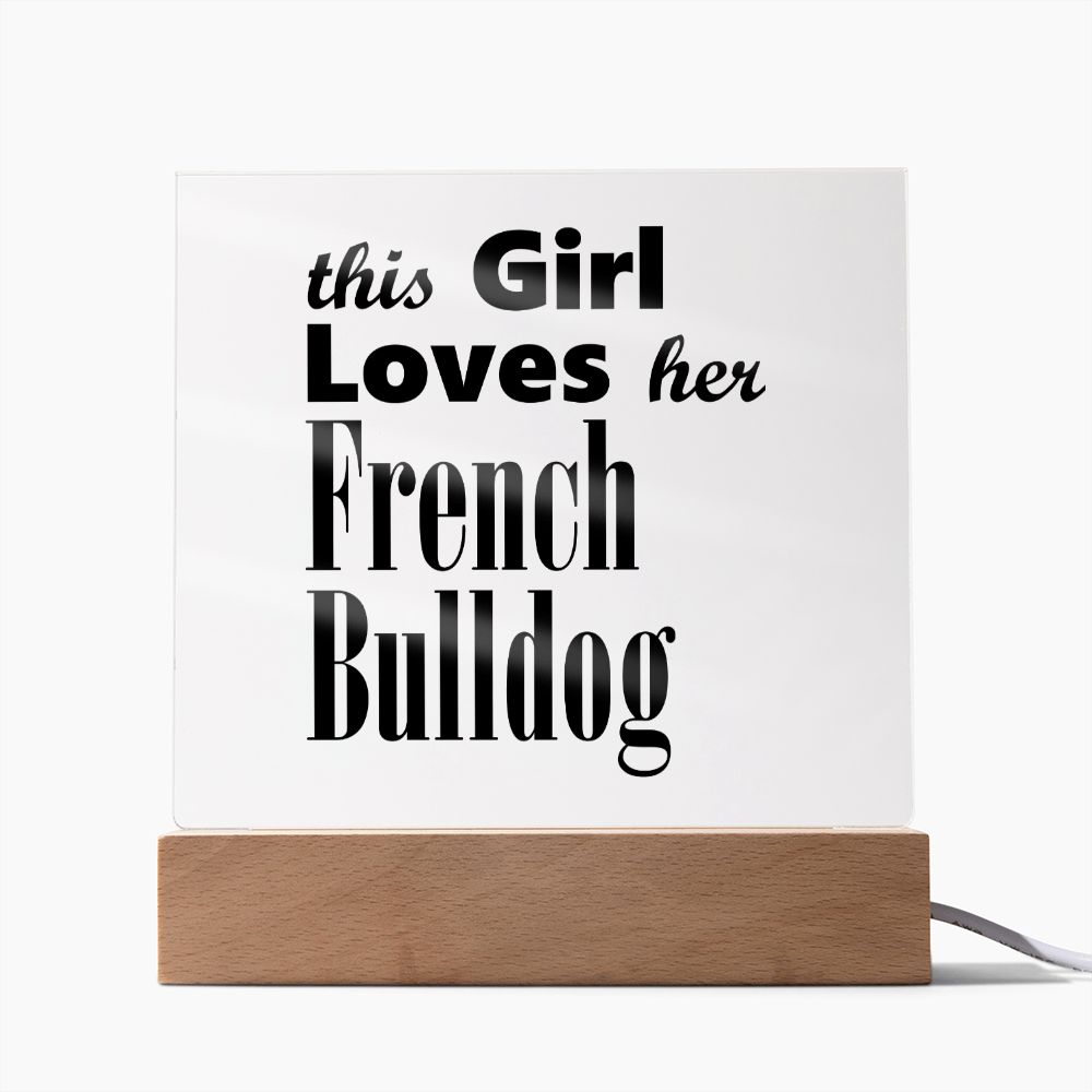 French Bulldog - Square Acrylic Plaque