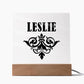 Leslie v01 - Square Acrylic Plaque