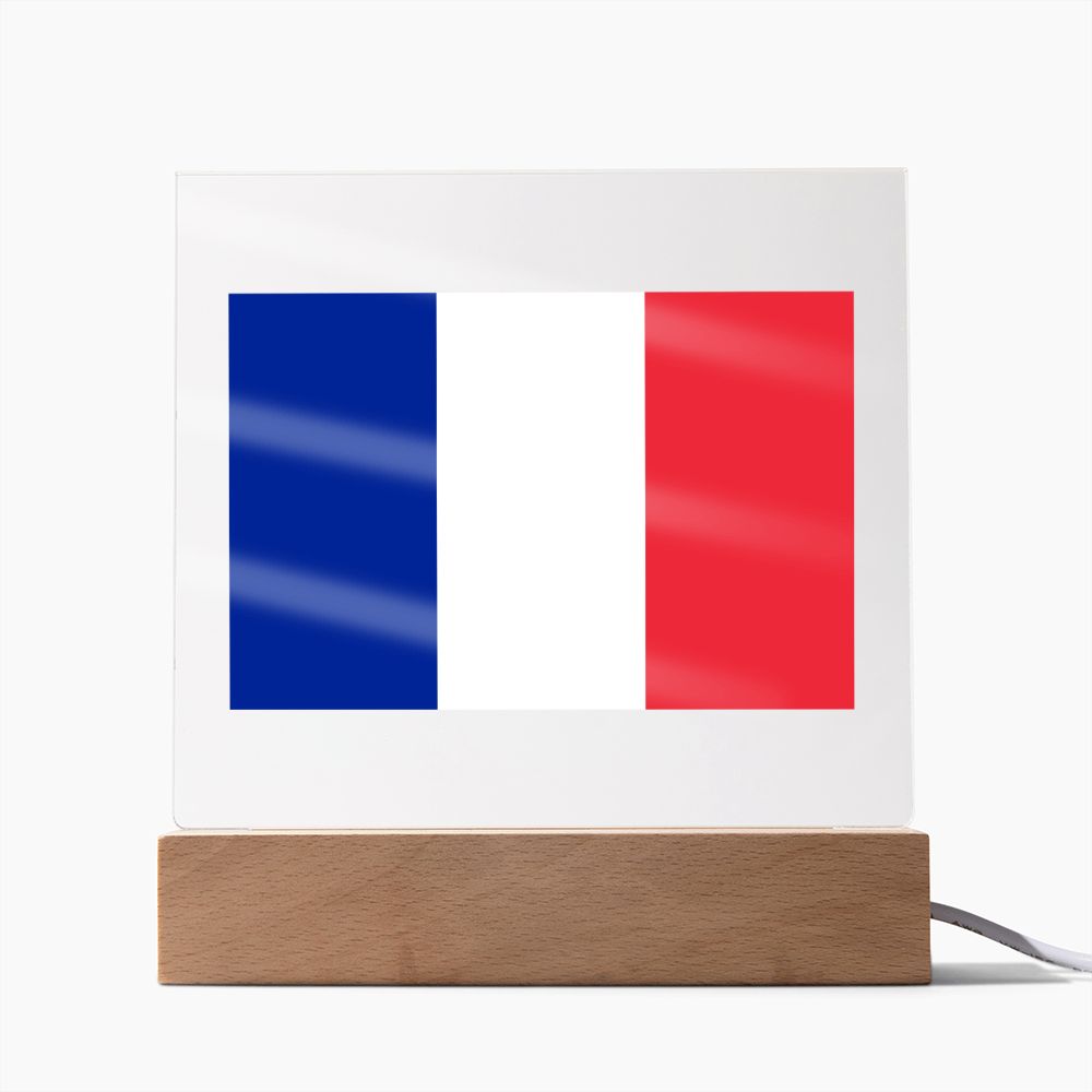French Flag - Square Acrylic Plaque