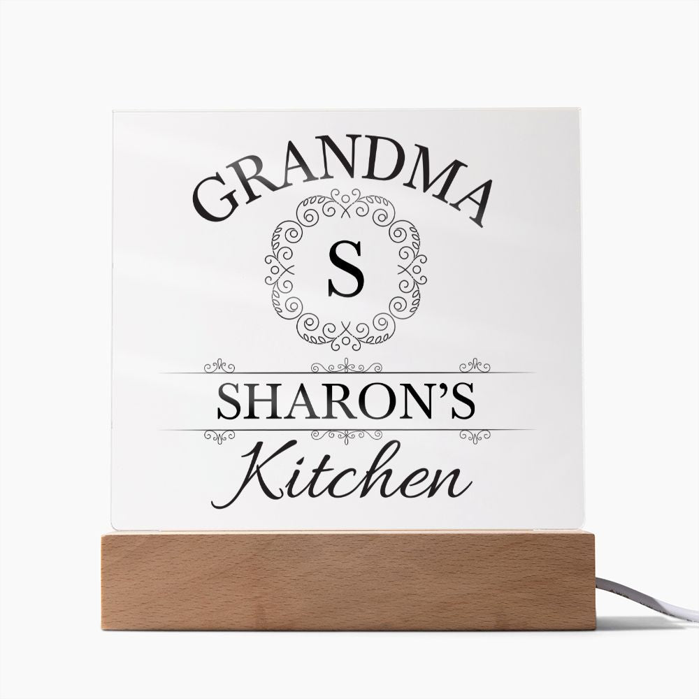 Grandma Sharon's Kitchen - Square Acrylic Plaque