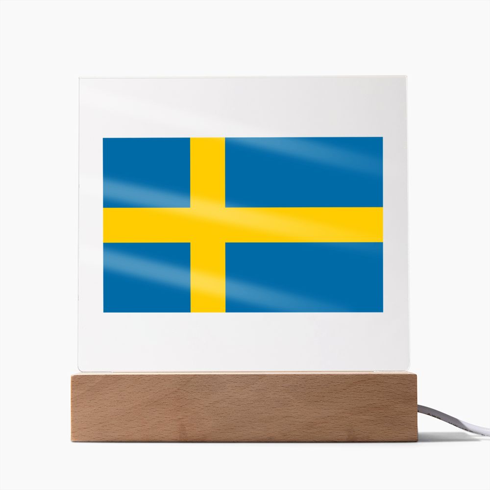 Swedish Flag - Square Acrylic Plaque