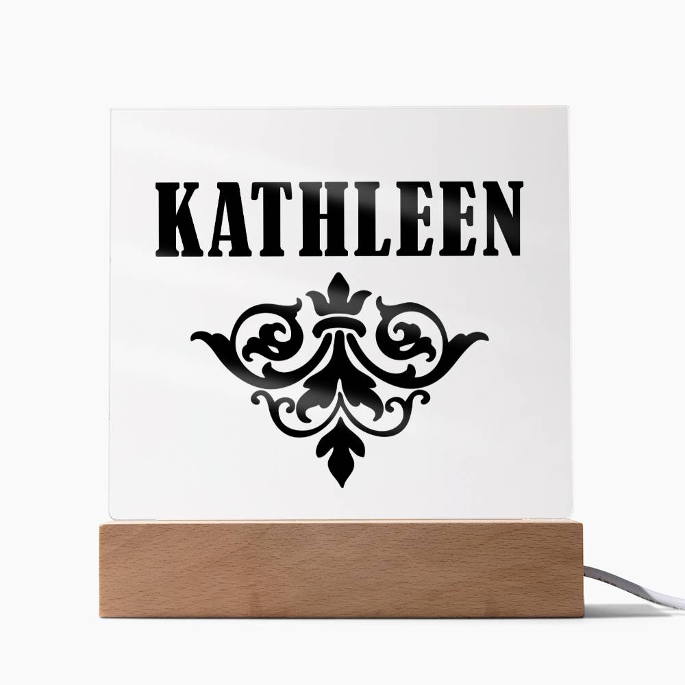 Kathleen v01 - Square Acrylic Plaque