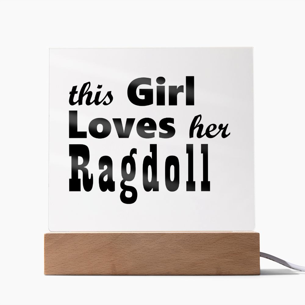 Ragdoll - Square Acrylic Plaque