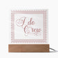 I do Crew (Rose) - Square Acrylic Plaque