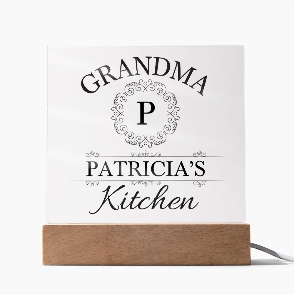 Grandma Patricia's Kitchen - Square Acrylic Plaque