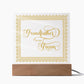 Grandfather of the Groom (Gold) - Square Acrylic Plaque