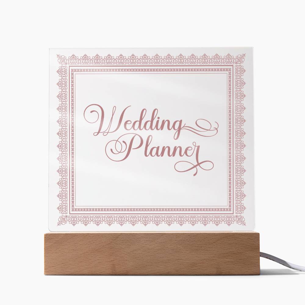 Wedding Planner (Rose) - Square Acrylic Plaque
