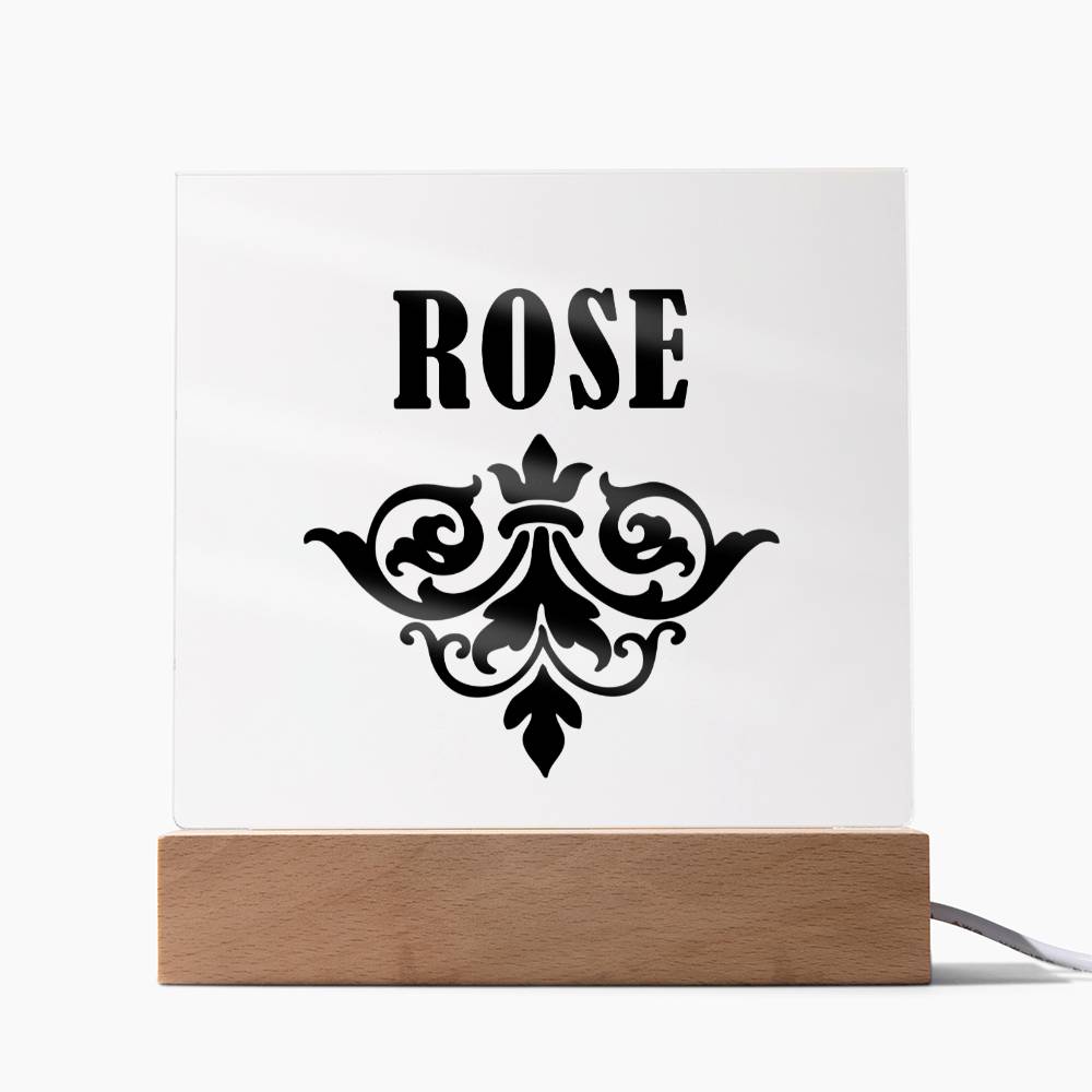 Rose v01 - Square Acrylic Plaque