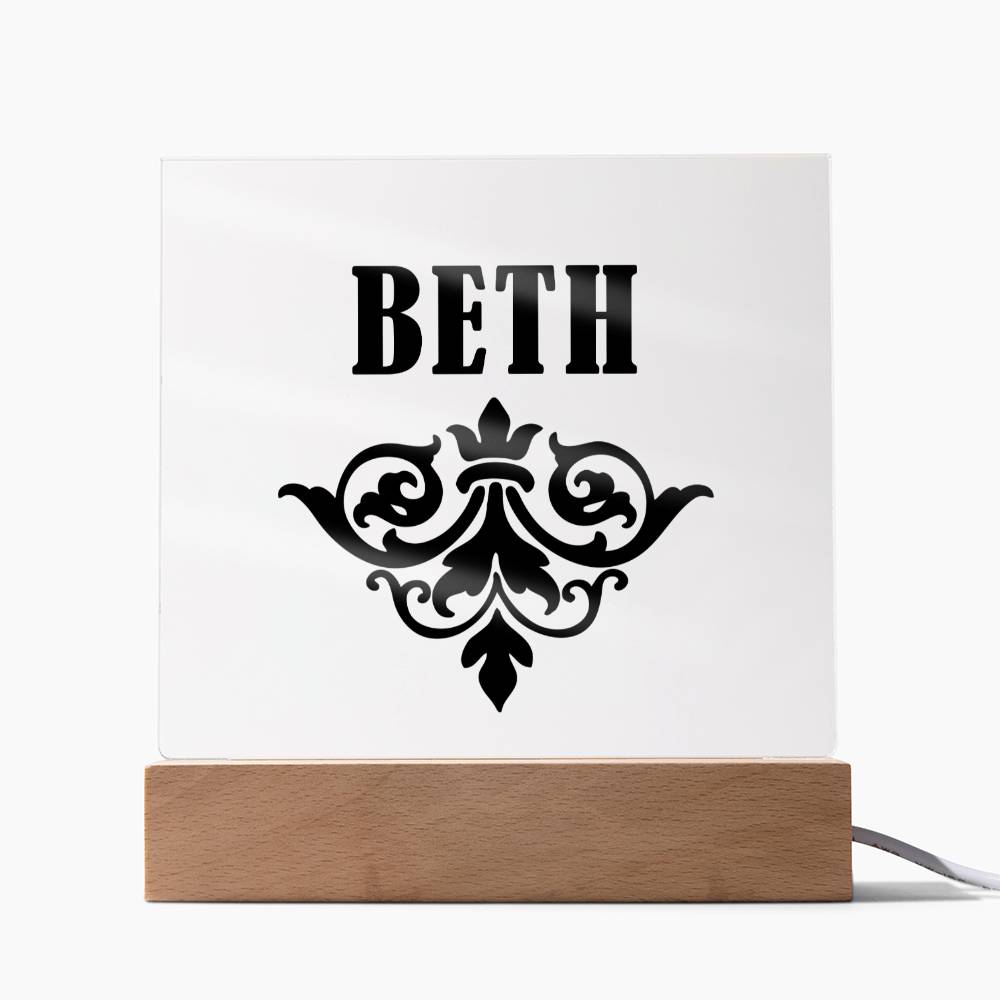 Beth v01 - Square Acrylic Plaque