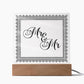 Mr & Mr (Black) - Square Acrylic Plaque