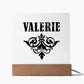 Valerie v01 - Square Acrylic Plaque