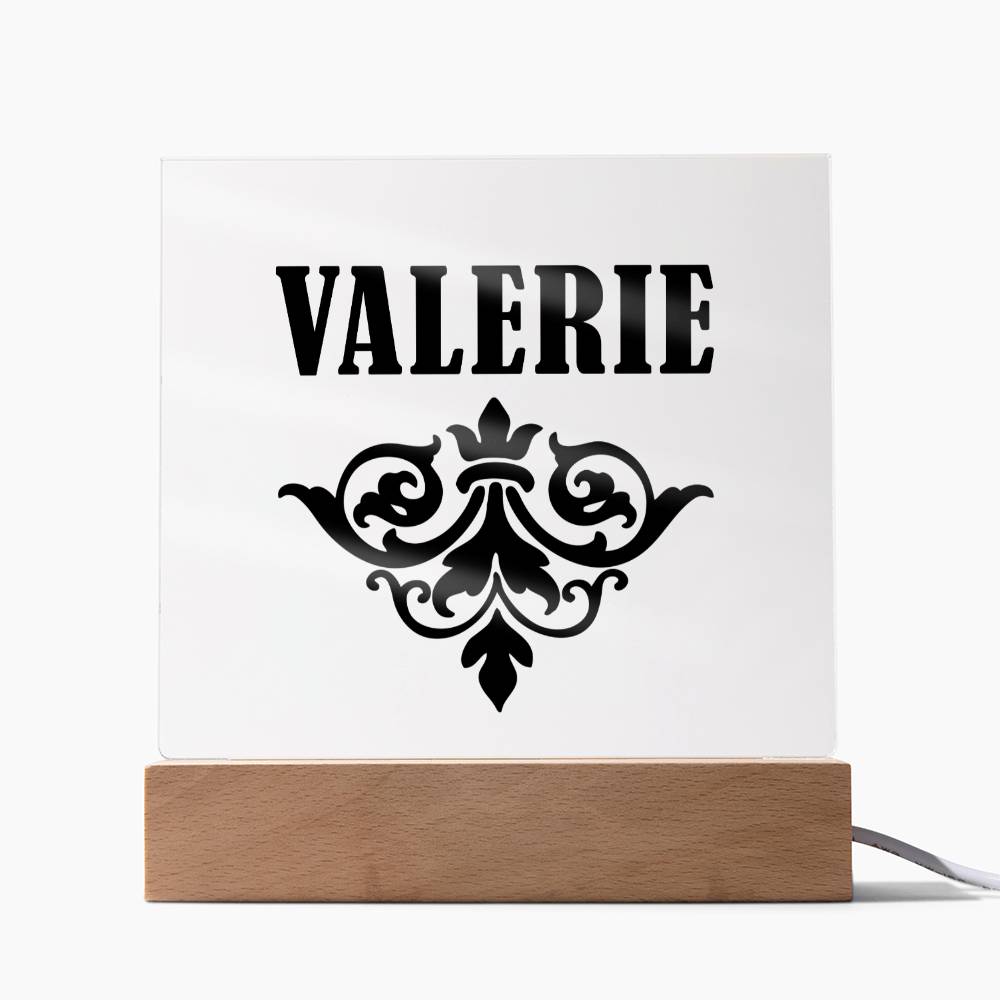Valerie v01 - Square Acrylic Plaque