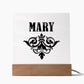 Mary v01 - Square Acrylic Plaque