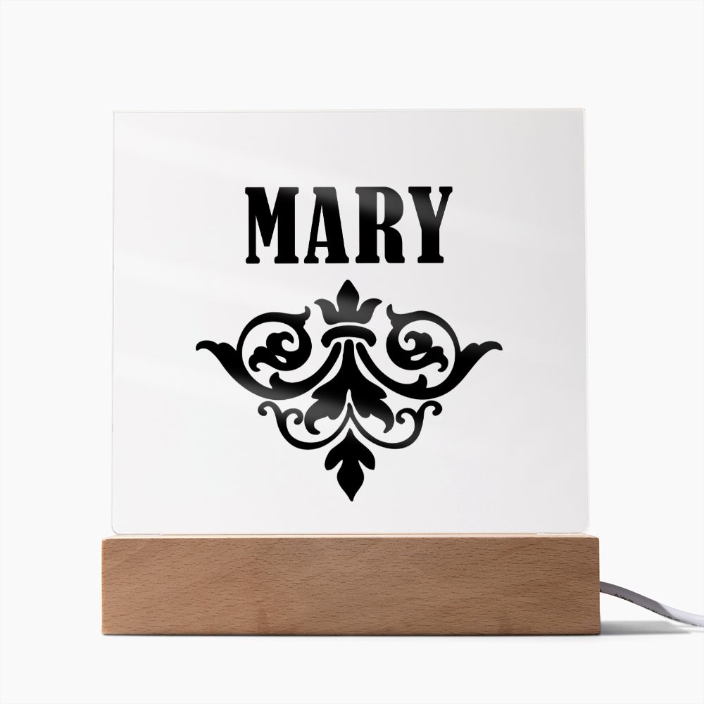 Mary v01 - Square Acrylic Plaque