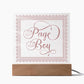 Page Boy (Rose) - Square Acrylic Plaque