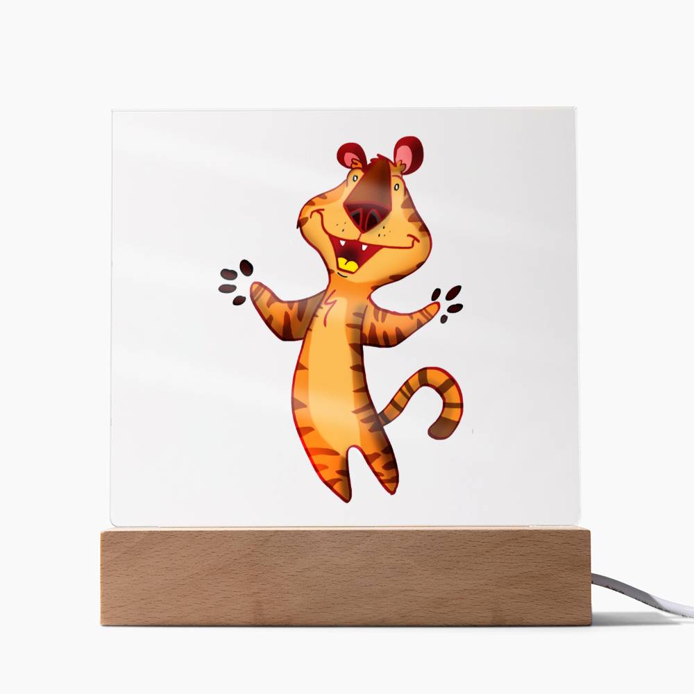 Tiger 01 - LED Night Light Square Acrylic Plaque