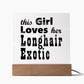 Longhair Exotic - Square Acrylic Plaque