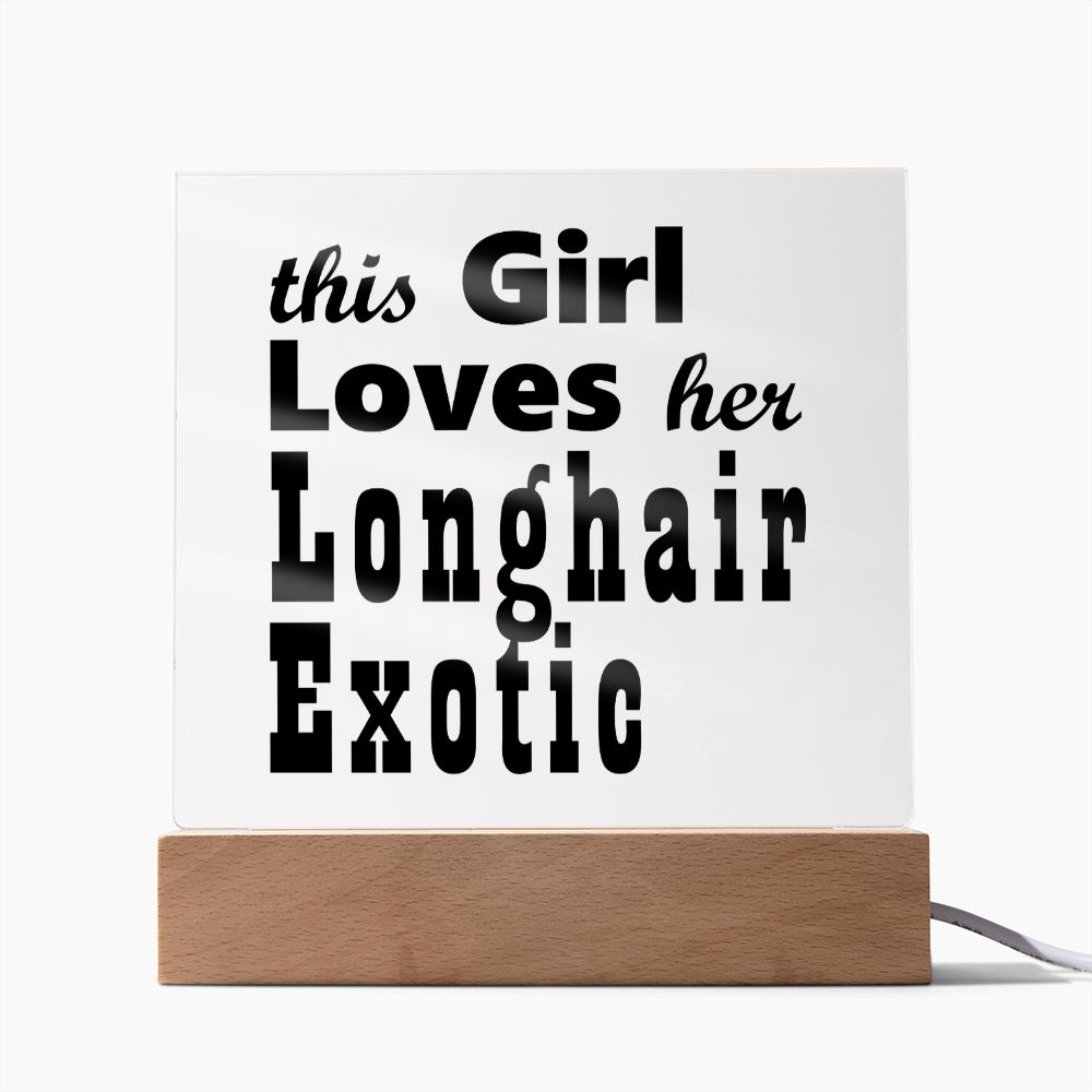 Longhair Exotic - Square Acrylic Plaque