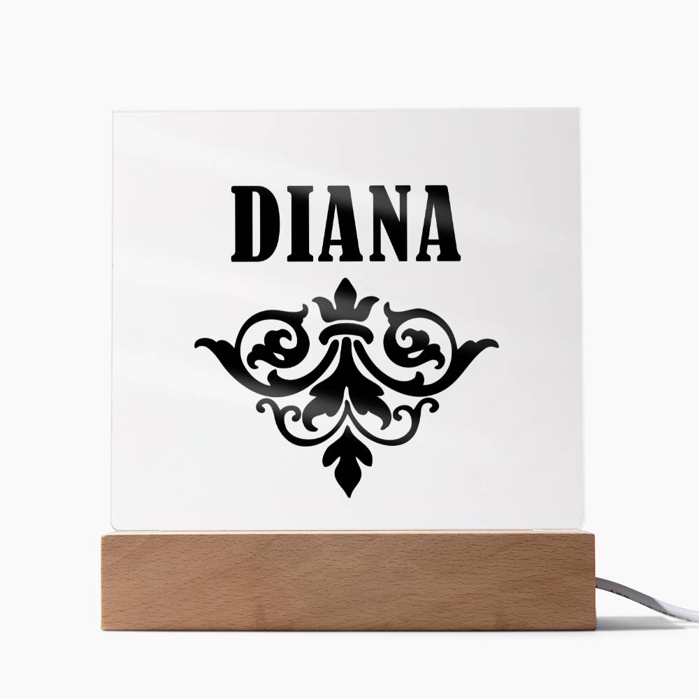 Diana v01 - Square Acrylic Plaque