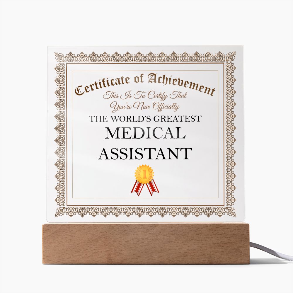 World's Greatest Medical Assistant - Square Acrylic Plaque