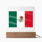 Mexican Flag - Square Acrylic Plaque