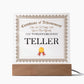 World's Greatest Teller - Square Acrylic Plaque