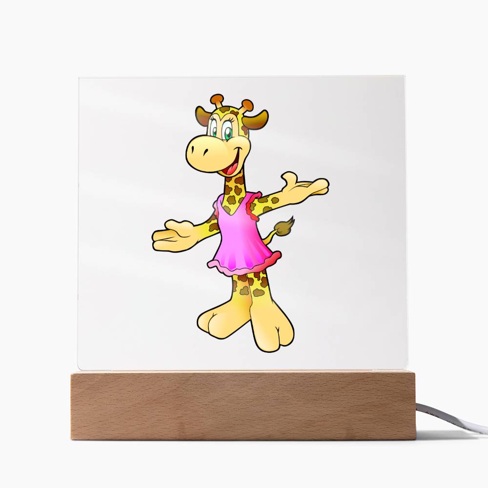 Giraffe - LED Night Light Square Acrylic Plaque