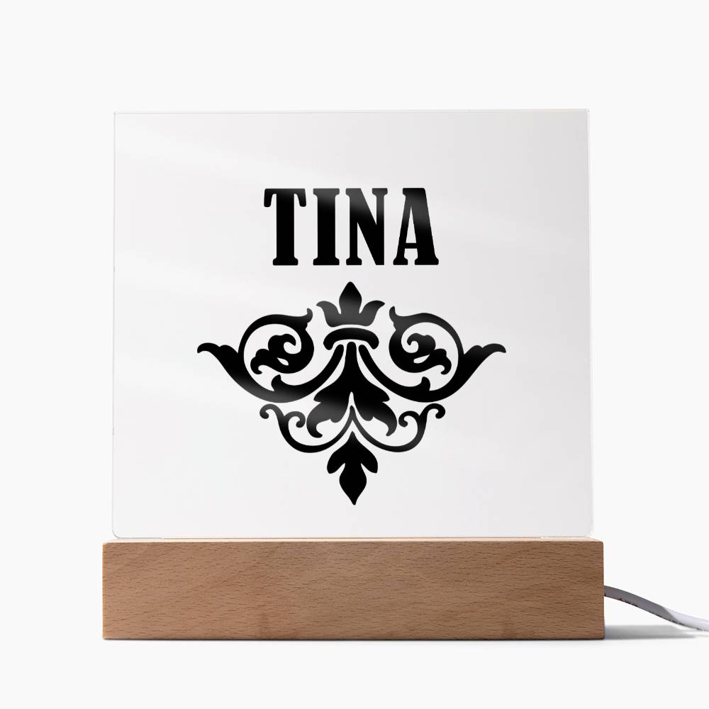Tina v01 - Square Acrylic Plaque