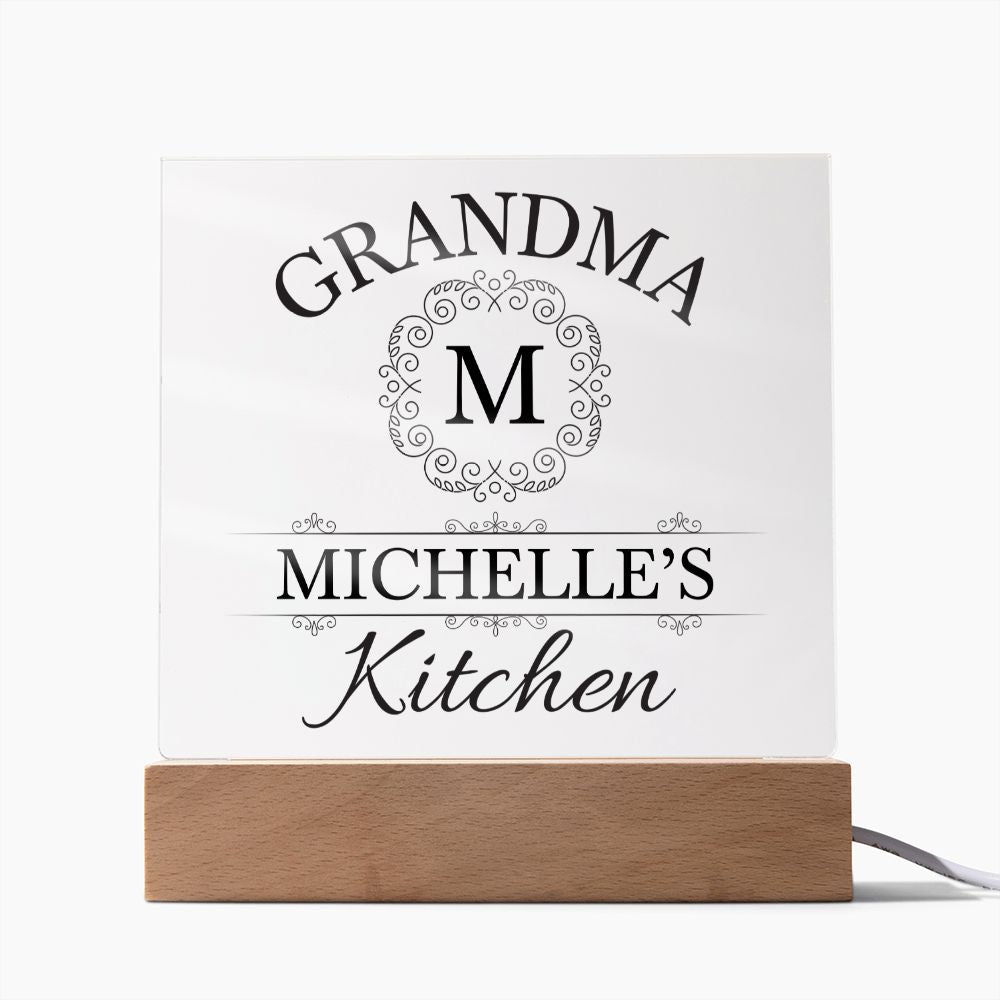 Grandma Michelle's Kitchen - Square Acrylic Plaque