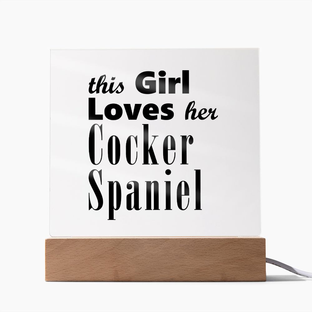 Cocker Spaniel - Square Acrylic Plaque