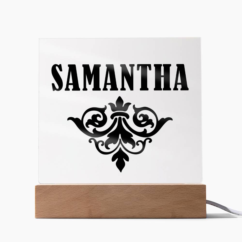 Samantha v01 - Square Acrylic Plaque