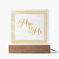 Mr & Mr (Gold) - Square Acrylic Plaque