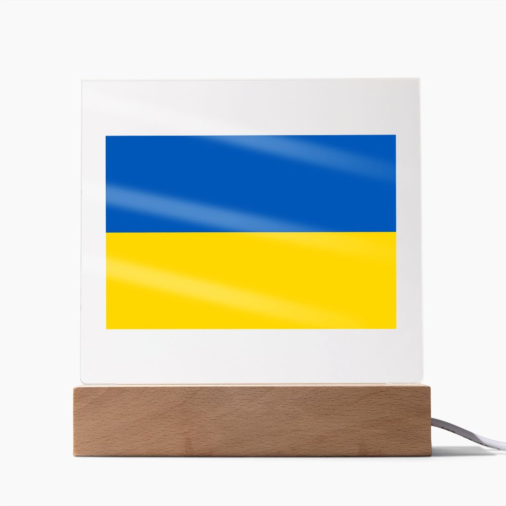 Ukrainian Flag - Square Acrylic Plaque