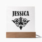 Jessica v01 - Square Acrylic Plaque