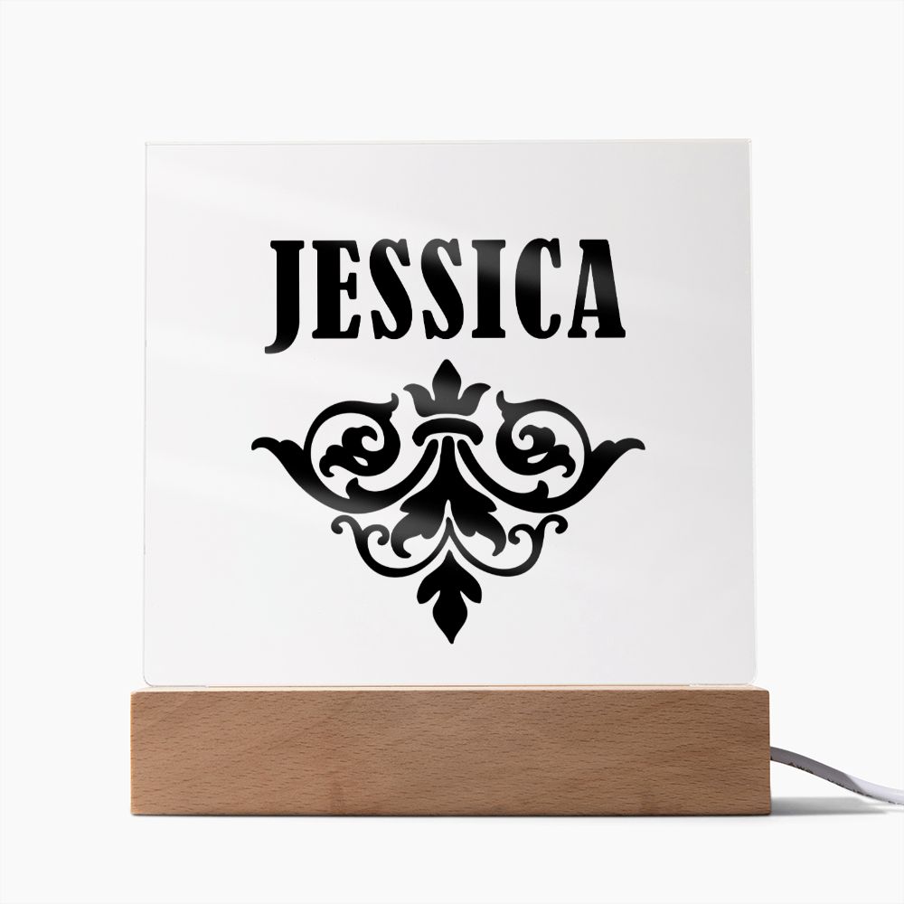Jessica v01 - Square Acrylic Plaque