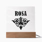 Rosa v01 - Square Acrylic Plaque