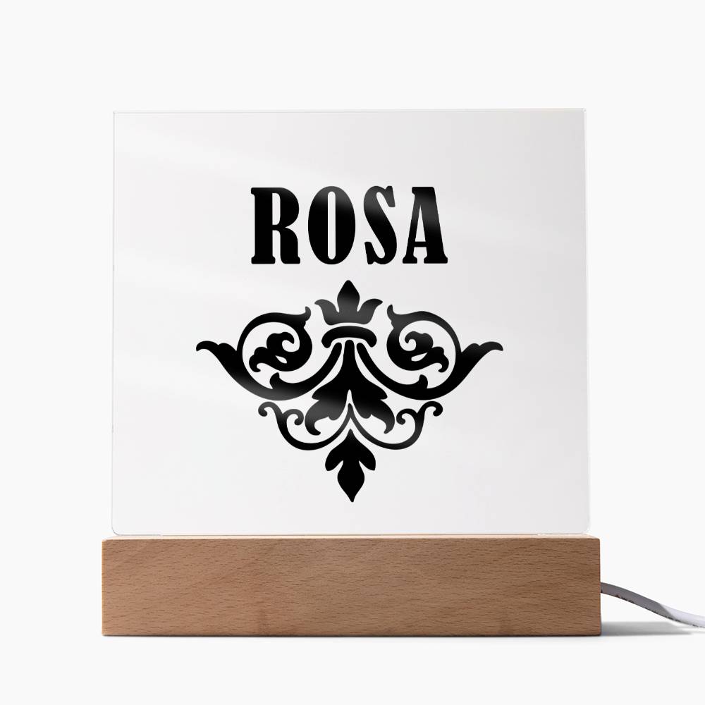 Rosa v01 - Square Acrylic Plaque