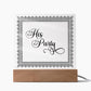 His Party (Black) - Square Acrylic Plaque