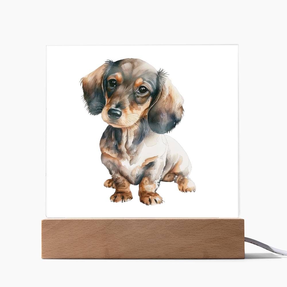 Dog Lover Collection (Watercolor) 07 - Square Acrylic Plaque