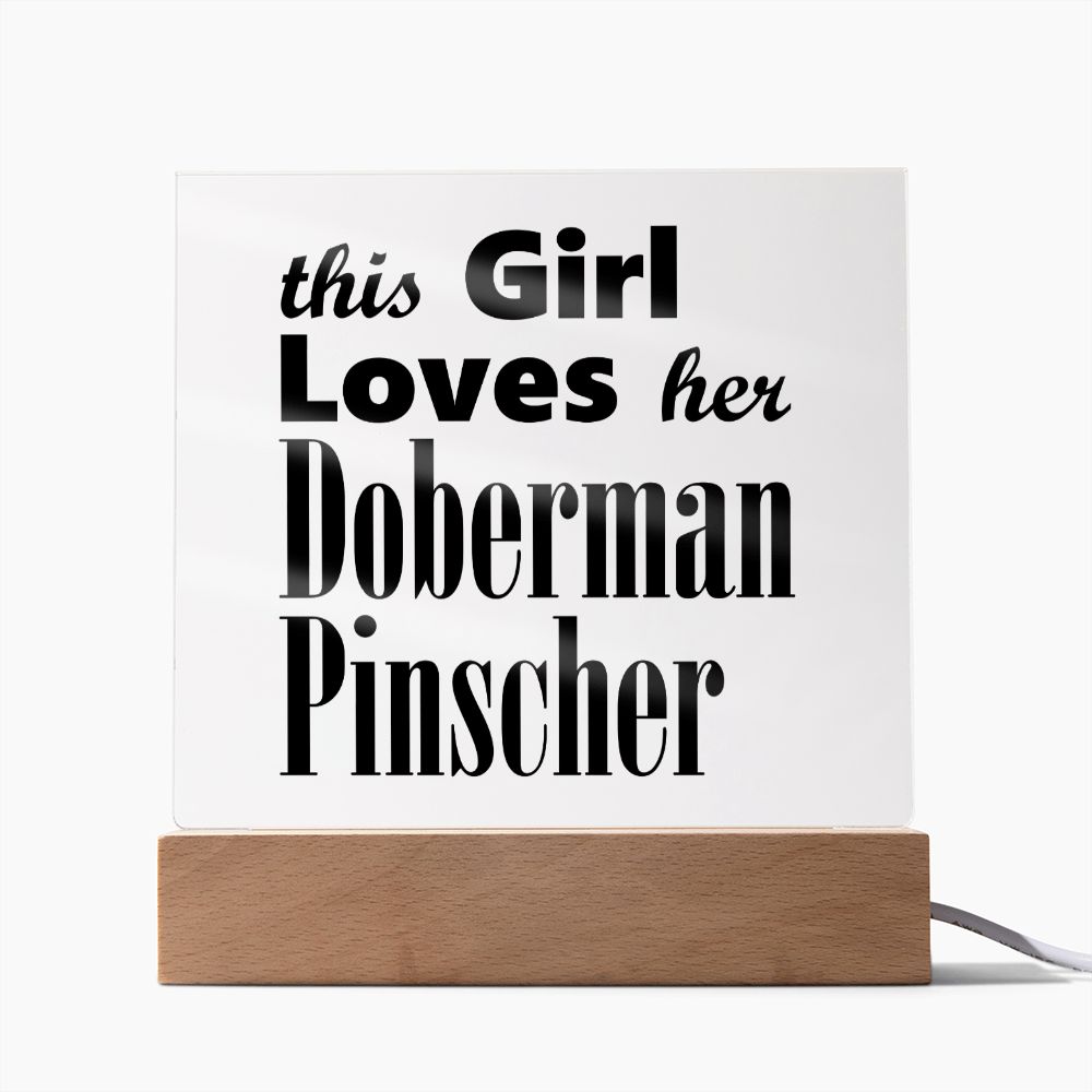 Doberman Pinscher - Square Acrylic Plaque