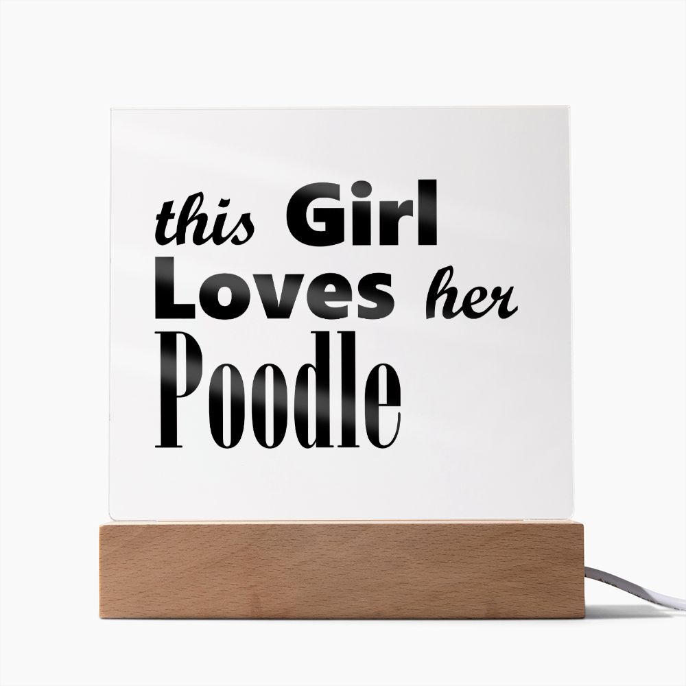 Poodle - Square Acrylic Plaque
