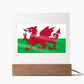 Welsh Flag - Square Acrylic Plaque